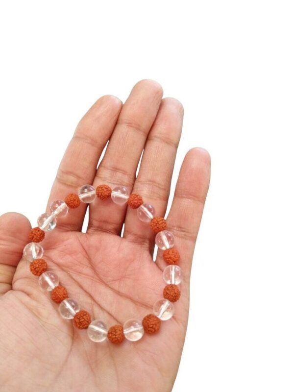 Clear Quartz + Rudraksha